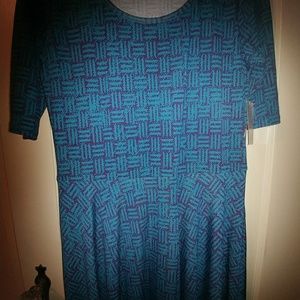 Blue & purple 1/2 sleeve knee length Nicole